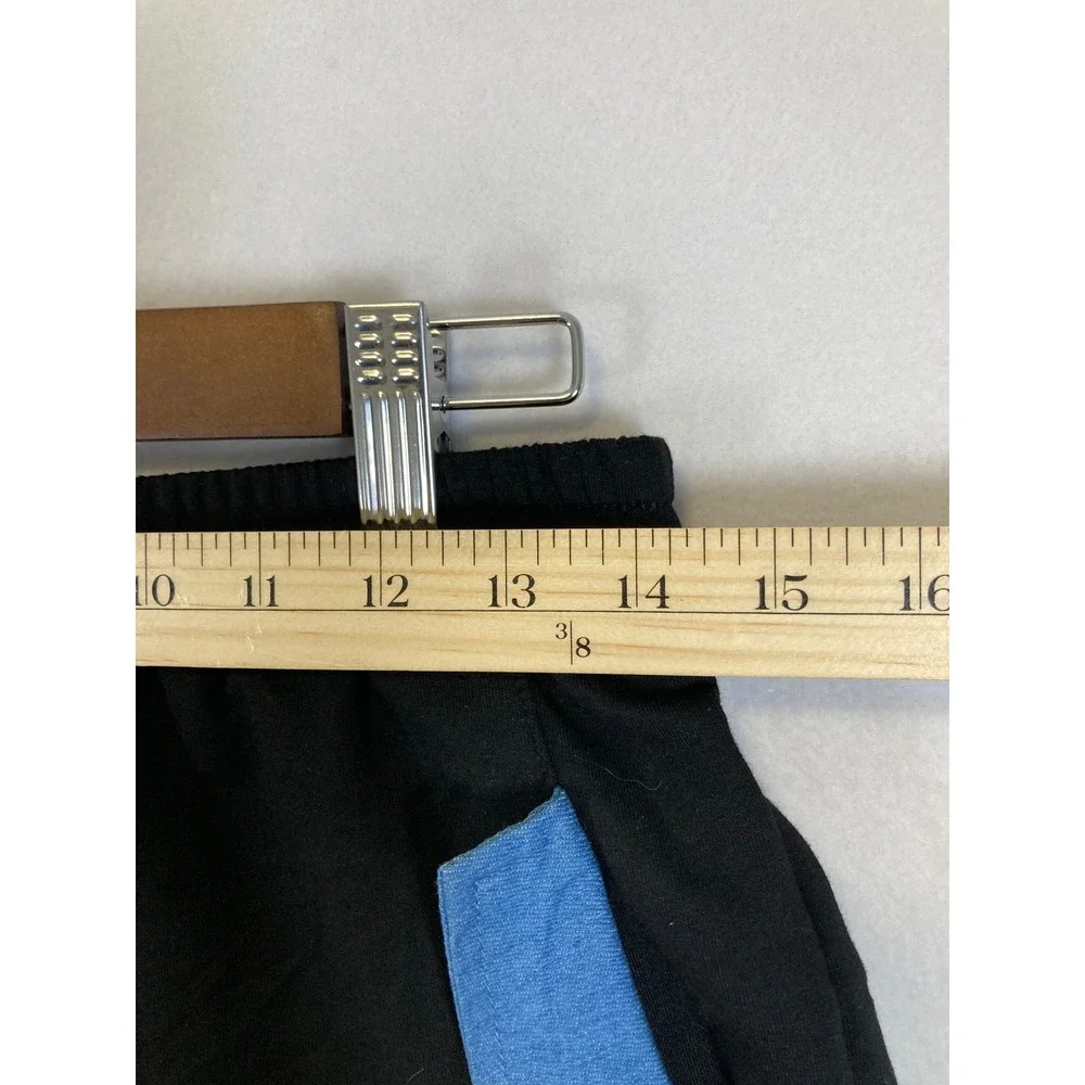 Kaylee‎ Kollection Shorts Women Medium Black Blue Contrast Utility Pocket Jersey